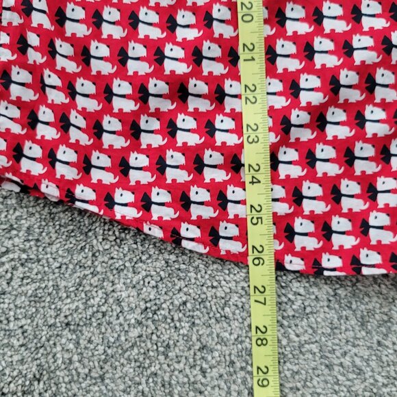 Crown & Ivy Red White & Blue  Dog Print Blouse Large - Picture 10 of 12